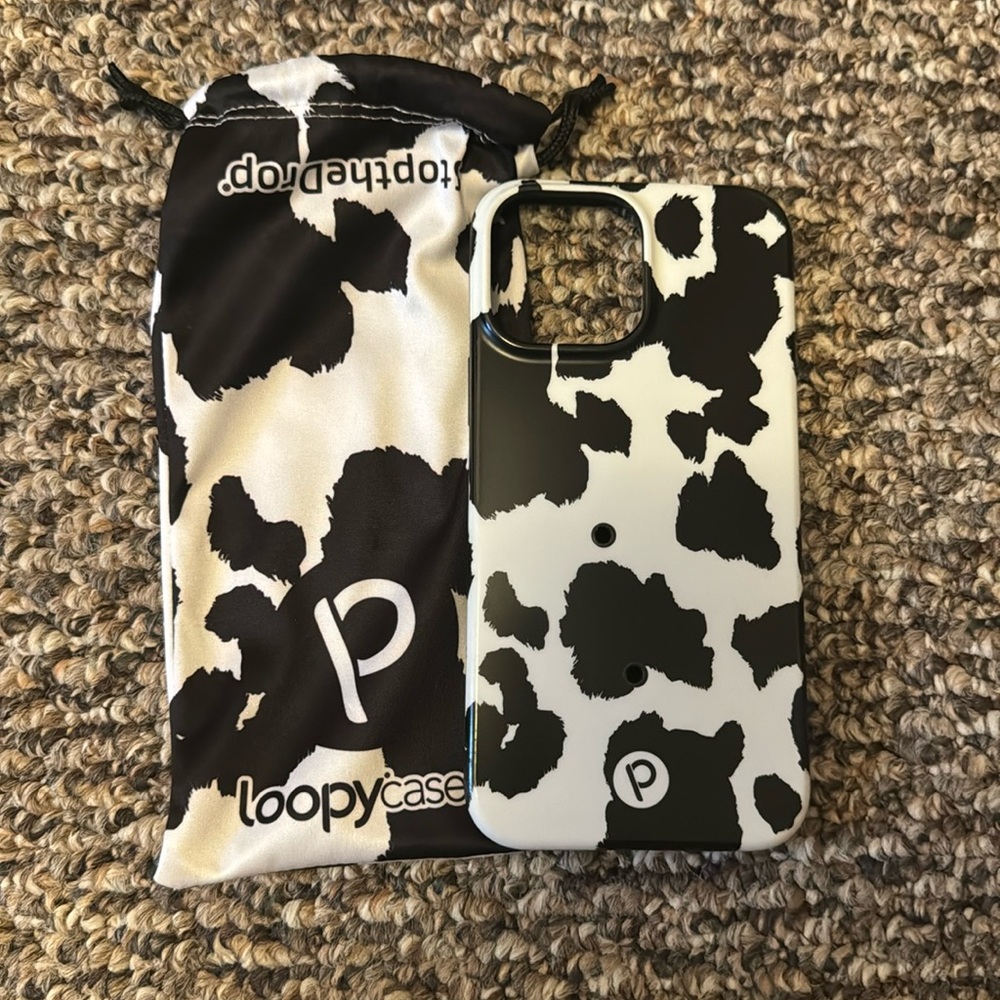Cow print loopy case